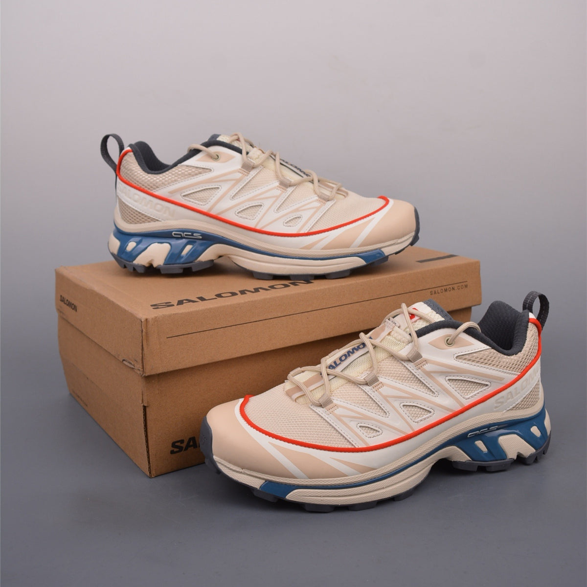 Salomon XT-6 Beige White Blue 472885