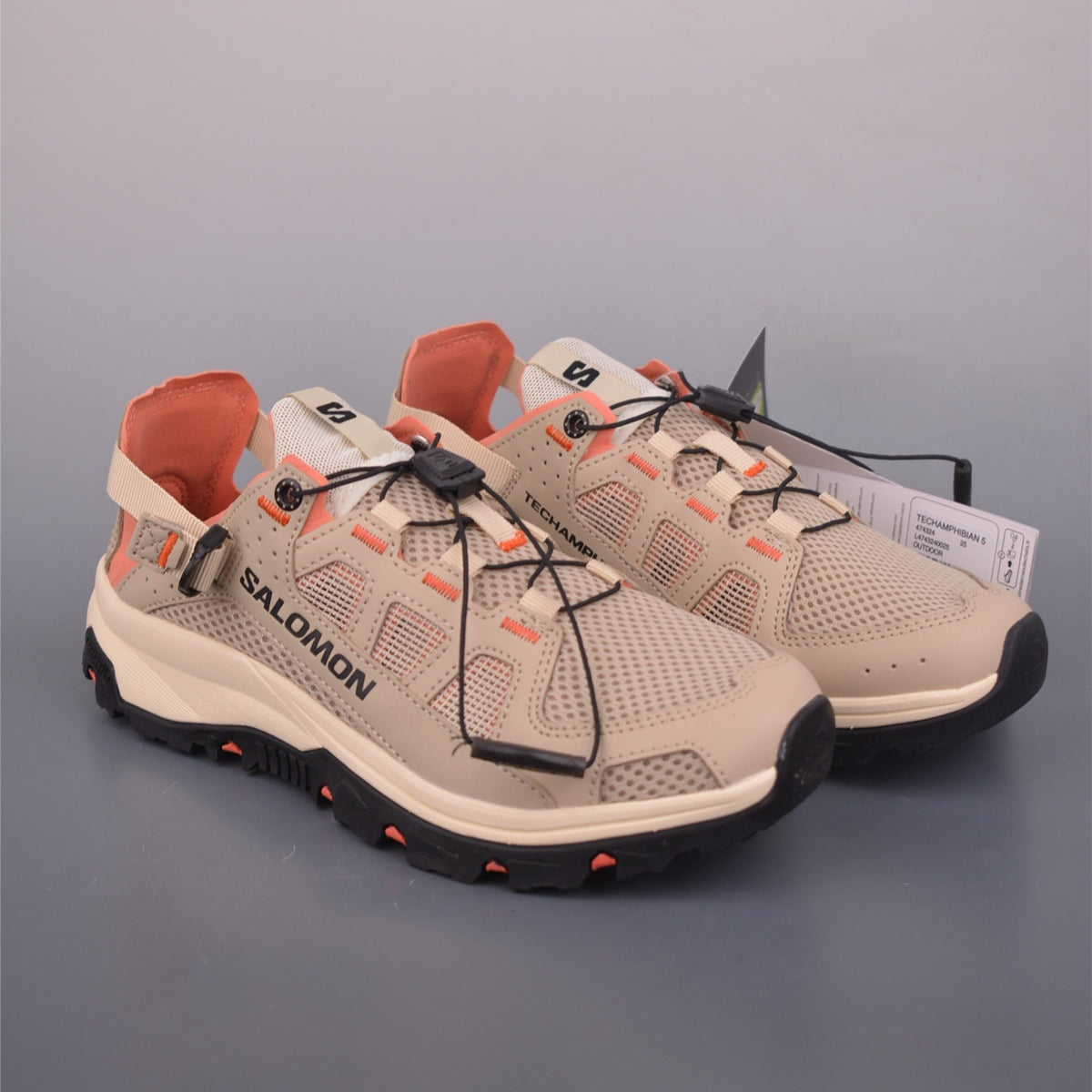 Salomon solamphibian off-white orange river tracing sneakers L47432400