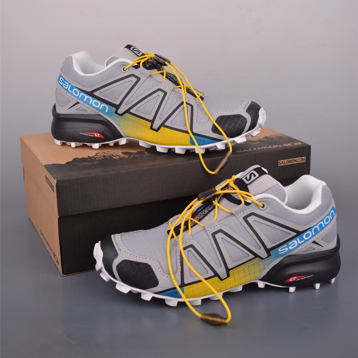 Salomon Speed Cross 4 Grey Yellow Sneakers 412777